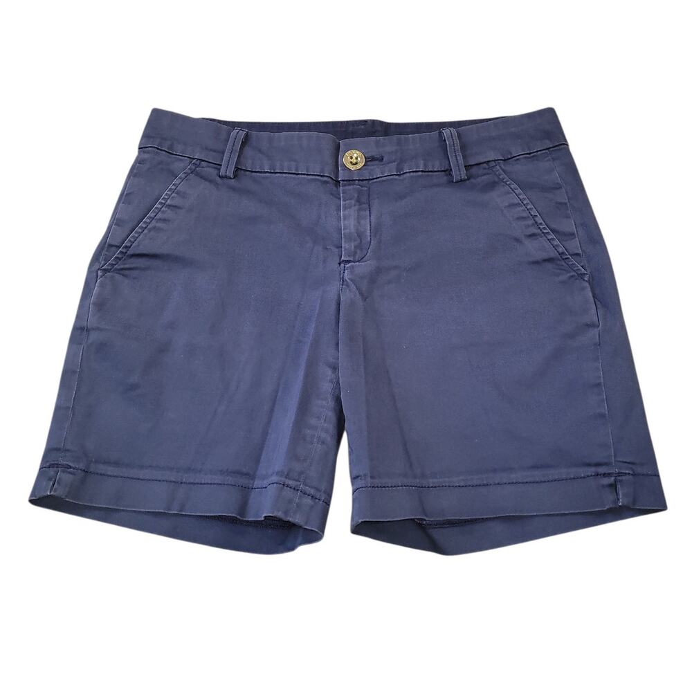 Lilly Pulitzer Shorts Womens 2 Navy The Jayne Short Stretch 7 Inseam Twill Chino
